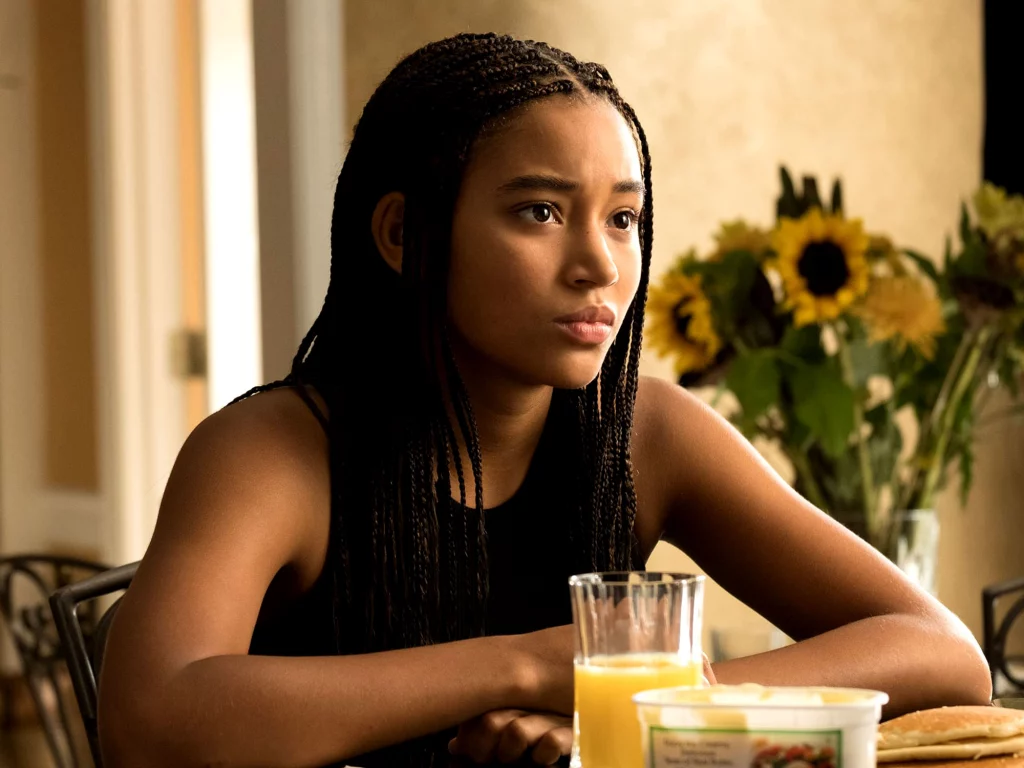 Amandla Stenberg as Starr Carter in The Hate U Give film adaptation.
